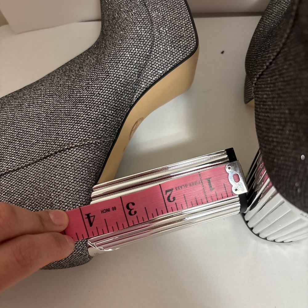 New!! MICHAEL KORS Porter Glitter Platform Dress Booties Size 7M - Picture 8 of 10